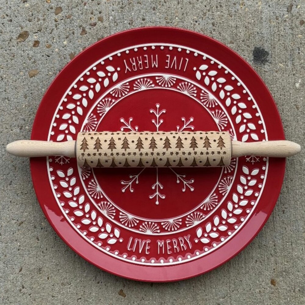 Hallmark Christmas Platter + Cookie Rolling Pin